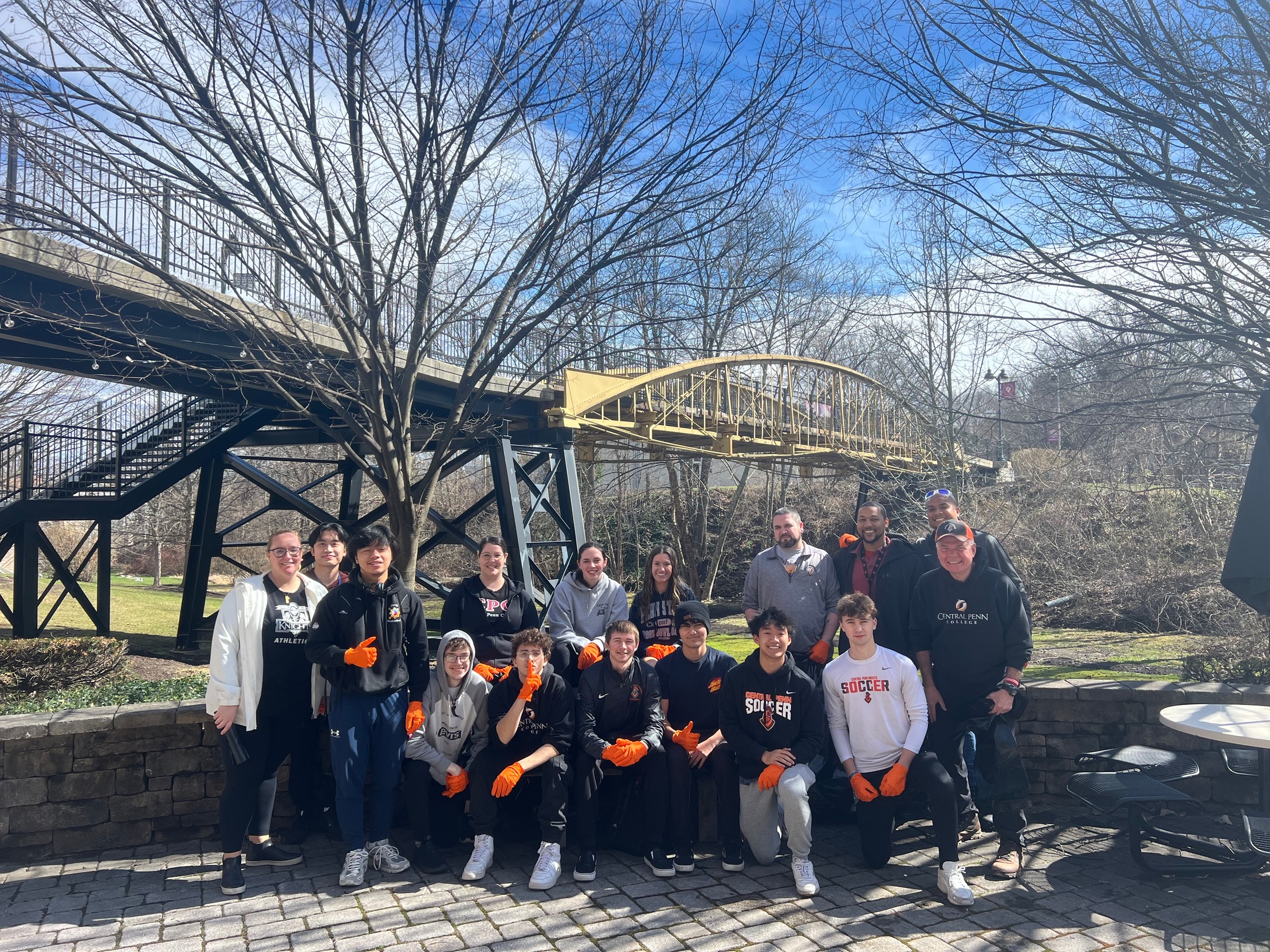 Central Penn Athletics Participates in Campus Clean-Up Day